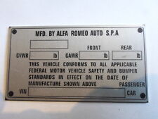 Placa Com Alfa Romeo 75 156 157 164 166 s20 comprar usado  Enviando para Brazil