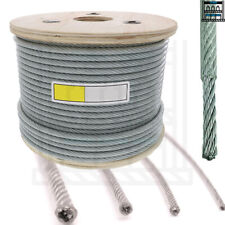 Clear Coated Steel Wire Rope Cable 1mm 2mm 3mm 4mm 5mm 6mm 8mm 10mm 12mm, used for sale  Shipping to South Africa