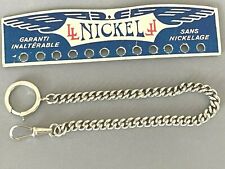 Chaîne ancienne de Montre à Gousset Nickel Pur 24 cm 20 gr- Vintage Watch Chain d'occasion  Lay-Saint-Christophe