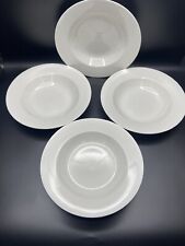 4 Mikasa Ultima Plus Fine China Satin White HK6000 rimmed soup pasta bowls 9.5” for sale  Shipping to South Africa