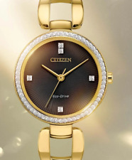 Relógio Citizen feminino EM1032-58E Eco Drive cristal acentuado tom dourado SS comprar usado  Enviando para Brazil