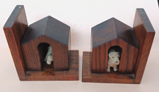 vintage wooden bookends for sale  SWANAGE