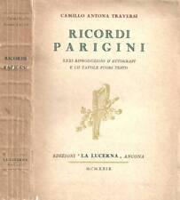 Ricordi parigini. camillo usato  Italia