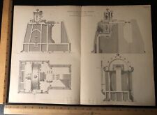 Rare Antique Orig Garforth Steam Riveting Machine Illustration Art Print UK for sale  Shipping to South Africa