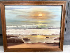 Beautiful Vintage Sea Scape Oil Painting Picture by A Whitby for sale  Shipping to South Africa