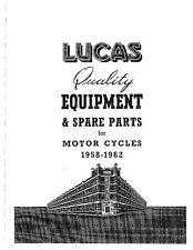 Lucas parts manual for sale  Lexington