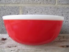 Vintage Pyrex JAJ Red Sprayware White Glass Mixing Bowl Large Retro 24cm 704 for sale  MORPETH