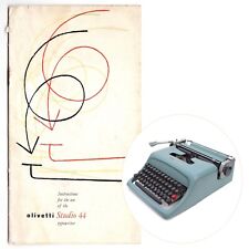 Usado, ORIGINAL Olivetti Studio 44 Manual de Instrucciones para Escribir Antiguo Portátil de Colección segunda mano  Embacar hacia Argentina