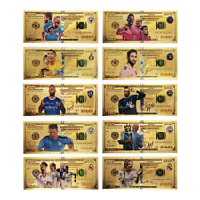 10 peças World Gold Banknote Messii Football Stars cartões dourados para fãs, usado comprar usado  Enviando para Brazil