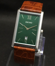Relógio de pulso masculino Seiko slim data quartzo japonês nova bateria recondicionada comprar usado  Enviando para Brazil
