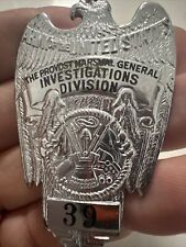 Used, Vintage Obsolete Marshal General Army  Police Investigators Badge for sale  Shipping to South Africa