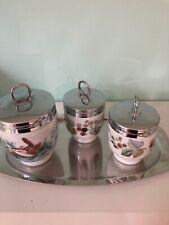 3x Vintage Royal Worcester Egg Coddlers x1 Large with Lundtofte Tray for sale  Shipping to South Africa