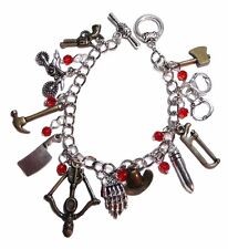 Used, Walking Dead TV Series (11 Charms) Silvertone Metal Charm Bracelet for sale  Shipping to South Africa