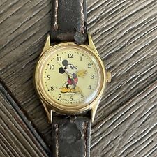 Reloj Lotus Vintage Mickey Mouse Disney con Banda de Cuero Original Batería Nueva segunda mano  Embacar hacia Argentina