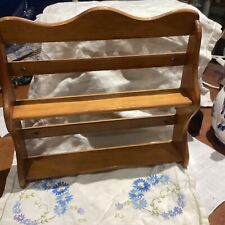 Vintage 2 Tier Wooden Pine Spice Rack / Shelf for sale  Shipping to South Africa