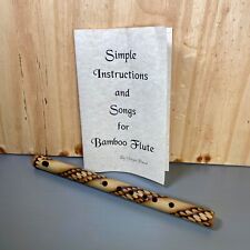 Handmade Wooden Bamboo Flute - 11" 6 Hole w/ Songs, Instructions & Care Booklet  for sale  Shipping to South Africa