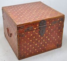 Vintage Madera Cuadrado Almacenamiento Pecho Caja Original Viejo Hechos a Mano segunda mano  Embacar hacia Argentina