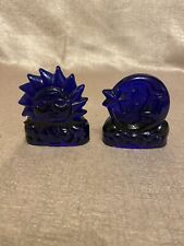Pair blue glass for sale  TONYPANDY