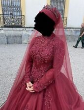 Hijab brautkleid weinrot gebraucht kaufen  Moosburg a.d.Isar