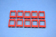 LEGO 10 x Okno Parapet krótki czerwony Red Window 1x2x2 ze szkłem stałym 7026 na sprzedaż  Wysyłka do Poland