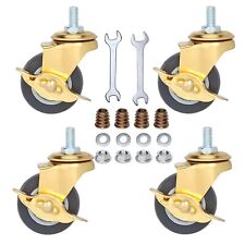 2 Inch Stem Caster Wheels with Brake, Metric Size M8-1.25-15 (Screw Diameter 8mm for sale  Shipping to South Africa