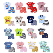 Cotton Boy Girl Clothes Summer Suit Sets Cute Tshirt Toddler 1 2 3 4 5 Year Kid for sale  Shipping to South Africa