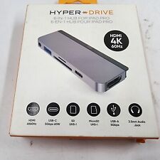 Hub USB-C HyperDrive 6 em 1 para iPad Pro/Air 4K HDMI microSD SD USB-A - Cinza, usado comprar usado  Enviando para Brazil