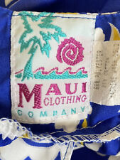 Vestido de Colección Maui Hawaiano Muumuu Luau Azul Hibisco Medio Caftán Midi segunda mano  Embacar hacia Argentina