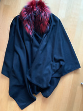 fell poncho schwarz gebraucht kaufen  Bredeney