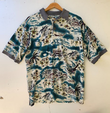 Usado, Camisa polo Tommy Bahama para hombre pequeña S azul tropical hawaiana floral informal fiesta segunda mano  Embacar hacia Argentina