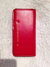 Billetera de cuero Isaac Mizrahi rojo bolso de mano pequeño para teléfono celular segunda mano  Embacar hacia Argentina