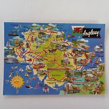 Postcard map anglesey for sale  LLANDINAM