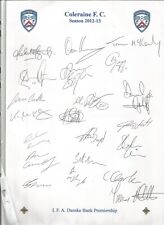 2012 autographs coleraine for sale  EDINBURGH