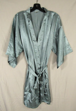 SILKY SATIN Light Green WEDDING BRIDAL PARTY Short BRIDESMAID Robe/Kimono Sz L, used for sale  Shipping to South Africa