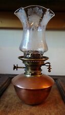Used, ANTIQUE VICTORIAN HINKS BENETFINK DUPLEX OIL LAMP COPPER & BRASS - GLASS SHADE for sale  Shipping to South Africa