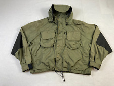 Hodgman Fishing Jacket Mens 2XL Green Lined Utility Outdoors Hooded VTG for sale  Shipping to South Africa
