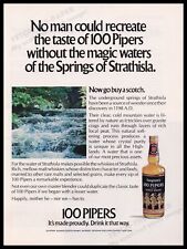 Seagram's 100 Pipers Whisky 1970 anuncio impreso 1972 Springs of Strathisla segunda mano  Embacar hacia Argentina