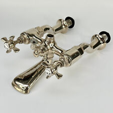VINTAGE STYLE BATHROOM PAIR OF HEAVY WALL MOUNTED BATH TAPS BY BRISTAN, USED, used for sale  Shipping to South Africa