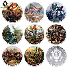 Monedas conmemorativas de la Guerra Civil Americana colección monedas de plata chapadas en oro de metal segunda mano  Embacar hacia Mexico