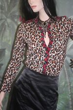 Bluse leopard gothic gebraucht kaufen  MH-Heißen