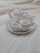 Gift Collection 6 piece Mini  Sweet white Tea Set porcelain doll house Diorama for sale  Shipping to South Africa