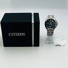 Usado, Cronógrafo solar titanio para hombre diapositiva negra Citizen Atessa Eco Drive E610-T018505 segunda mano  Embacar hacia Argentina