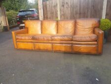 sofa large leather 4 seater for sale  STOKE-ON-TRENT