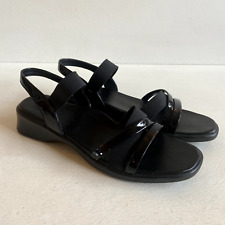 Munro Womens Black Slingback Low Wedge Sandals Comfort Shoes Size 8.5 N for sale  Shipping to South Africa