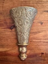 Used, Vintage Brass Ornate Wall Pocket Vase for sale  Shipping to South Africa