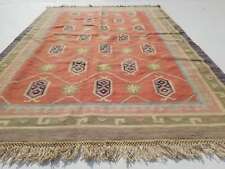 Distressed Vintage Handmade Traditional Geometric Kilim Rug Carpet 182x129cm for sale  Shipping to South Africa