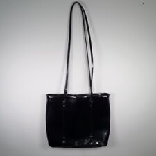 Bulaggi Glossy Shoulder Bag Black Large 14" x 11" B Tag Handbag Logo Womens , used for sale  Shipping to South Africa