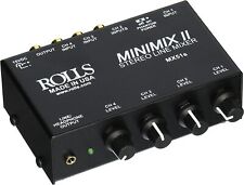 Rollos Mini Mix 2 Mezclador de Línea Estéreo de Cuatro Canales Conmutable Potencia Fantasma - Negro segunda mano  Embacar hacia Argentina