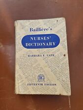 Bailliere nurses dictionary., used for sale  LEICESTER