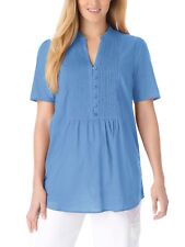 US BRANDED Blue Pintuck Top UK Plus Size 24/26 *NEW* Reduced Stock Clearance, used for sale  Shipping to South Africa